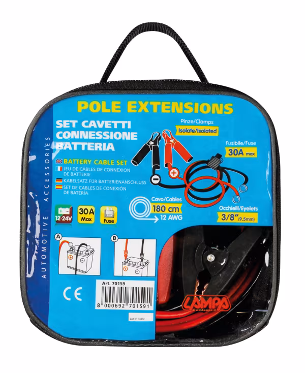 Lampa Pole extensions, set cavetti connessione batteria